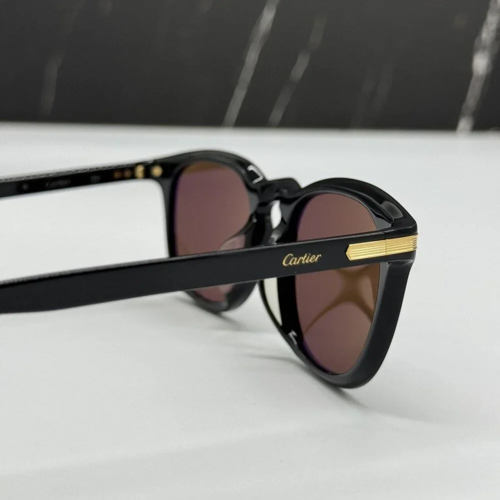 NEW CARTIER UNISEX BLACK SUNGLASSES CARTIER CT0011SA 001